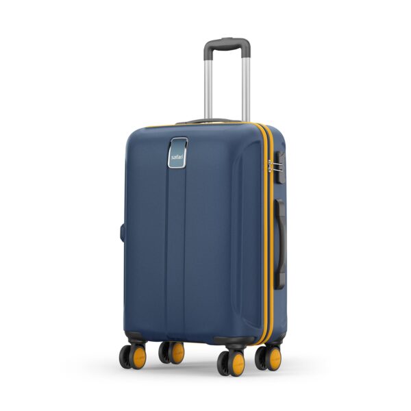 Safari Thorium Neo 8 Wheels 66 Cm Medium Check-in Trolley Bag Hard Case Polycarbonate 360 Degree Wheeling System Luggage, Trolley Bags for Travel, Suitcase for Travel, Graphite Blue