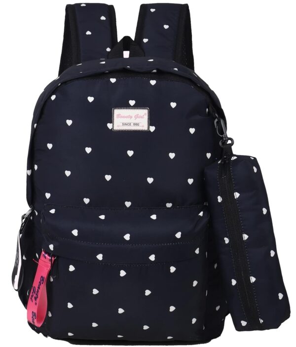 BEAUTY GIRLS By Hotshot Girls School Standard Backpack (15Ltr , Navy Blue, 1565) Medium