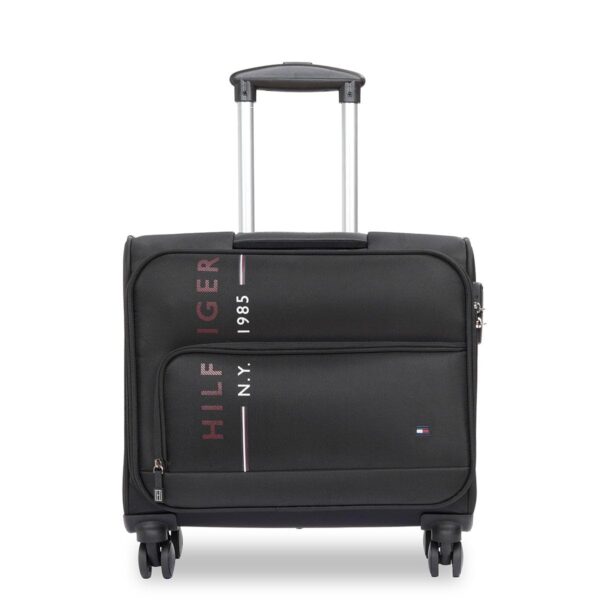 Tommy Hilfiger Clarkson Unisex Overnighter Trolley Bag – Black, 44 CM Cabin Suitcase