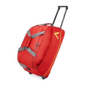 Aristocrat Cadet Polyester 52 Cms Wheel Travel Duffle Bag (Red), 30 Centimeters