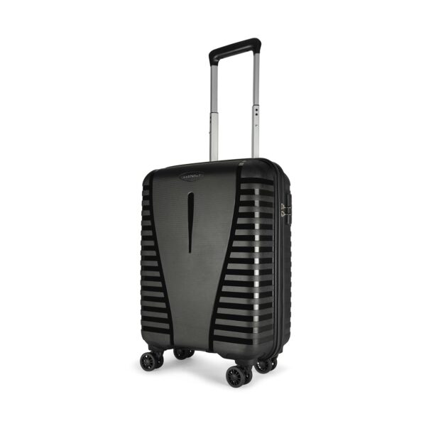 Aristocrat Airpro Cabin 55 Cm(Small) Polypropylene 360 Degree 8 Wheels Trolley Bag for Travel Hard Case Luggage, Lightweight with Combination Lock & Robust Trolley with 7 Yrs Warranty (Black)