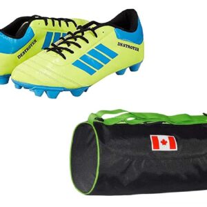 Charged Sports Bag Toronto Large Black with Gowin Football Shoe Destroyer Cyan Size-8