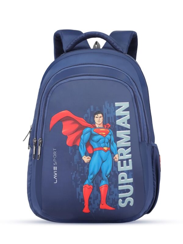 Lavie Sport Superman Ace 26L Casual 17″ Backpack for Boys/Girls (Navy)