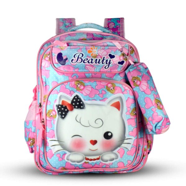 Tinytot 20 Liter Medium Size, Stylish & Trendy Barbie Printed With Pencil Pouch Water Resistant High Storage School Bag College Travel Backpack Bag For Girls & Women, 2nd Standard Onwards 18 Inch