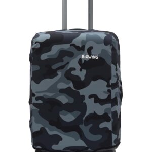 BIGWING Protective Cover in Polyester Fabric with Camouflage Print | Small Size 20′ inch | Hard Luggage Trolley Bag (Fits Only On Fiber – Plastic Trolley Bag)