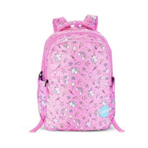 American Tourister Starlet, 25.5L Volume School Backpack with Front Organizer and Spacious Interiors for Girls & Women – Unicorn Tales