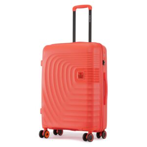 Nasher Miles Boston Hard-Sided Polypropylene Check-in Luggage Orange 24 inch |65cm Trolley Bag Suitcase