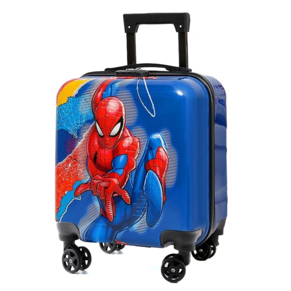 PALAY® Kids Travel Luggage 20” Wheeled Luggage with Combination Password Lock Sturdy PC Travel Suitcase Cute Cartoon Spider Man Carry-on Wheeled Luggage Travel Roller Luggage School Gift for Students