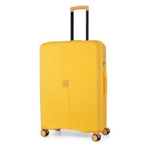 Nasher Miles Singapore Hard-Sided Polypropylene Check-in Luggage Yellow 28 inch |75cm Trolley Bag