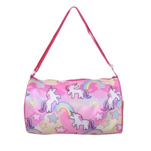 HELLO TRADERS Stylish Unicorn Duffle Swimming Sports Dance Gymnastics Sports Gym Bag Kids Travel Bag for Girls Women