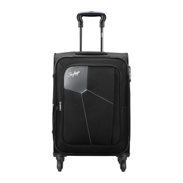 Skybags Polyester Soft 57 Cms 4 Spinner Wheels Luggage- Suitcase(Strubw57Eblk_Black), 38 Cm