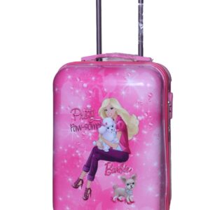 Swarn Pink Polycarbonate Pretty baby Princess Trolley Bag for Girls – 21 inches