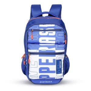 uppercase 36L Pixel 02 Laptop Backpack | School Bag | Triple Compartment | Quick-Access Pocket & Shoe Pocket | Well- Padded Backpack | Trolley Sleeve | For Men & Women | 750 Days Warranty (Blue)