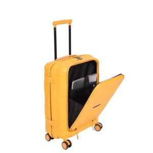 it luggage – Momentous| PP| Hardsided- Fashion Luggage | Cabin Trolley with Padded Laptop Section | 8 Wheel |Red with TSA Lock (Mango Sorbet)