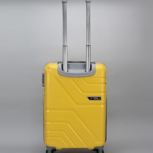 Kandel London Hard Sided PP 8 Wheel Spinners, with No. Lock and Steel Trolley | Yellow | S