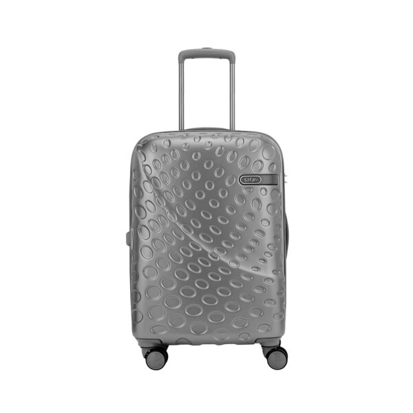 Safari Orbit TSA Lock with Securi (Antitheft) Zipper 8 Wheels 71 Cms Medium Check-in Trolley Bag Hard Case Polycarbonate 360 Degree Wheeling System Luggage, Trolley Bags for Travel, Silver