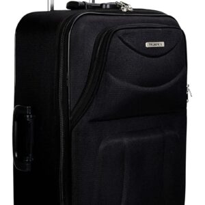 Trumpkin Scottish Model Polyester Soft-Side 55cm Small Cabin Luggage Trolley Bag…(Small., Black)