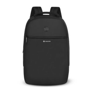 CARLTON Laptop Backpack 22L With Rain Cover, Pockets for Hard drive, Passport Pocket & Air Cushion System |Midnight Black | Dorset 04