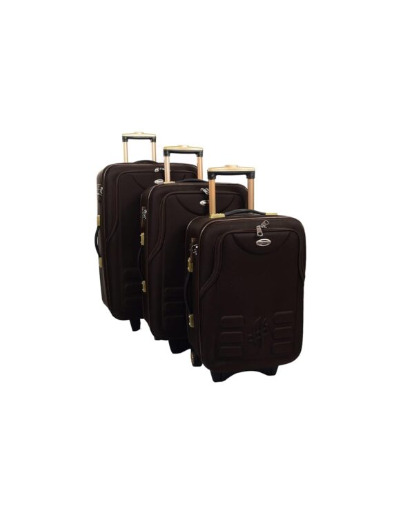 STUNNERZ . Soft Body Set of 3 Luggage | Combo Set,3| Trolley Bag Travel Bags Suitcase |51cm+61cm+71cm| (Pack of 3) Small, Medium & Large | Brown