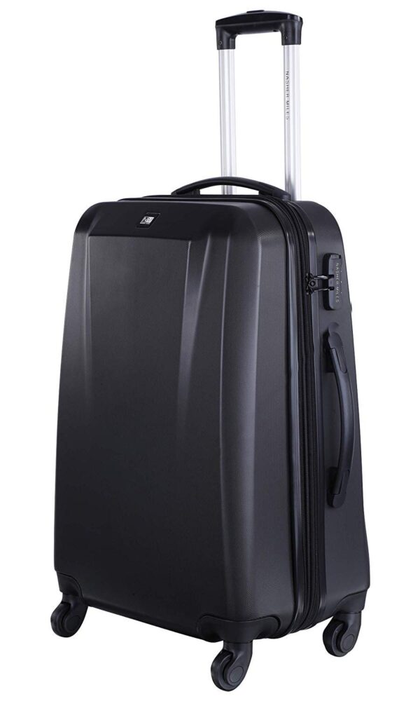 Nasher Miles Canberra Hard-Sided Check-in Luggage Bag Black 28 Inch | 75CM Trolley/Travel/Tourist