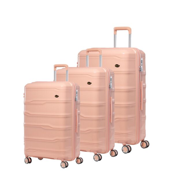 Maleta Desire Set of 3 | Small + Medium +Large Size | Hardside Luggage, TSA Lock | Luggage Bags for Travel | Trolley Bags for Travel | Suitcase (Set of 3 (Small-Medium-Large), Pink)