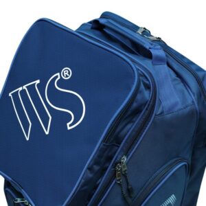 WHITEDOT SPORTS Albatross Duffle Wheelie Polyester Cricket Kitbag, Navy Blue, Large