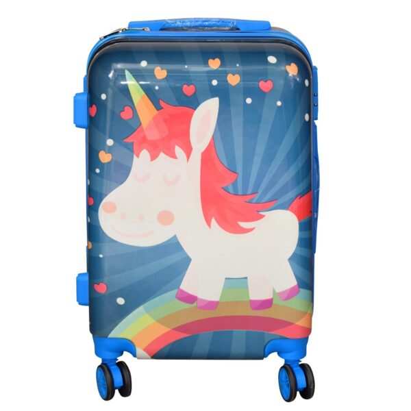 D’s PARADISE Kid’s 20 Inches hardcase Latest Cute Unicorn Suicase Trolley Bag and 13 Inches Backpack for Girl’s and Boy’s