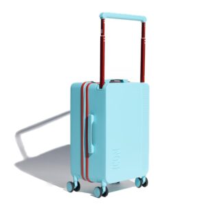 ICON The Transit Signature Cabin Polycarbonate Hardsided Luggage| Ultra Light Weight 8 Wheel | Wide Trolley Luggage Hardsided Suitcase (Blue, Cabin)