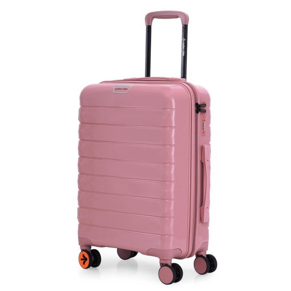 Nasher Miles Vienna Hard-Sided Polypropylene Cabin Luggage Pink 20 Inch |55Cm Spinner Trolley Bag