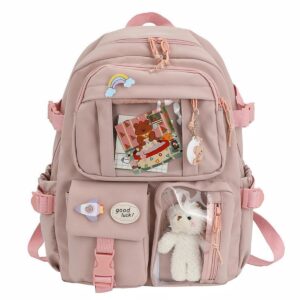 XForce Plaza Cute Backpacks Waterproof Multi-Pocket Nylon School Backpack for Student Female Girls Kawaii Laptop School Bag