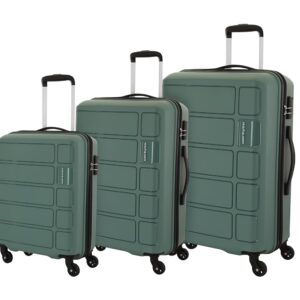 Kamiliant American Tourister Harrier Small,Medium & Large 360 Degree Spinner Suitcase/Large Hard 4 Wheels Trolley Bag Sp3Pcset Slt Gry, 78 Cm, Grey