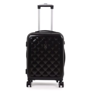 it luggage Fashionista Glossy Black Cabin-20 inches Expandable PC Hardsided with TSA Lock 8 Wheel Trolley Bag