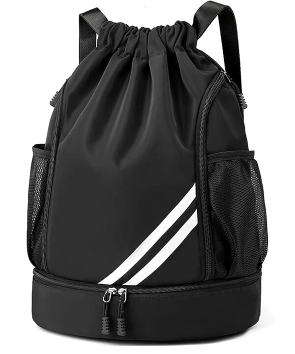 ALASKA® Sports Drawstring Backpack – Drawstring Gym Bag, Swim Bag, Basketball Bag with Shoes Compartment and Wet Proof Pocket for Women & Men.