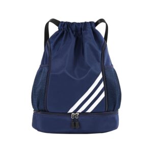 MERISHOPP® Drawstring Backpack Bag Portable Basketball Bag for Soccer Outdoor Men Women Dark Blue|Clothing, Shoes & Accessories | Mens Accessories | Backpacks, Bags & Briefcases|1XDrawstring Backpack