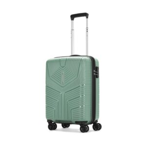 Aristocrat Polypropylene (Pp) Prime Cabin 55 Cm(Small) Check-in Check-in 8 Wheels Spinner Trolley Bags for Travel Hard Case Luggage, Lightweight Bag & Combination Lock with 7 Years Warranty (Green)