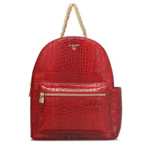 Da Milano Genuine Leather Red Backpack (10008)