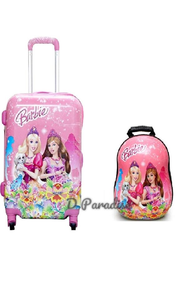 D’s PARADISE Kid’s 16 Inches hardcase Trolley & 13 inches Backpack Cute Girl’s Boy’s Cartoon Print Travel Suitcase Bag Combo Luggage for Girl’s and Boy’s