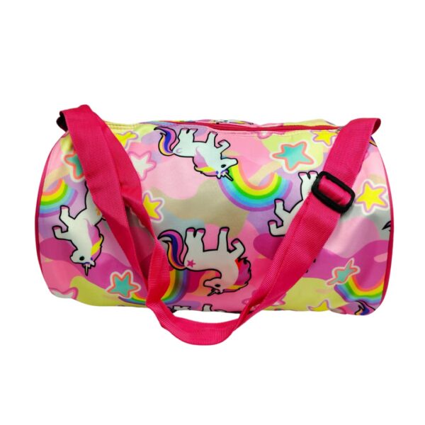 RedChimes Fancy Cute Unicorn Duffel Bag Travel Gym Sports Gymnastics Dance Classes for Girls Pack of 1 Pc