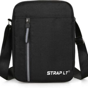 StrapLt Polyester Sports Sling Bag for Men & Women (Black)