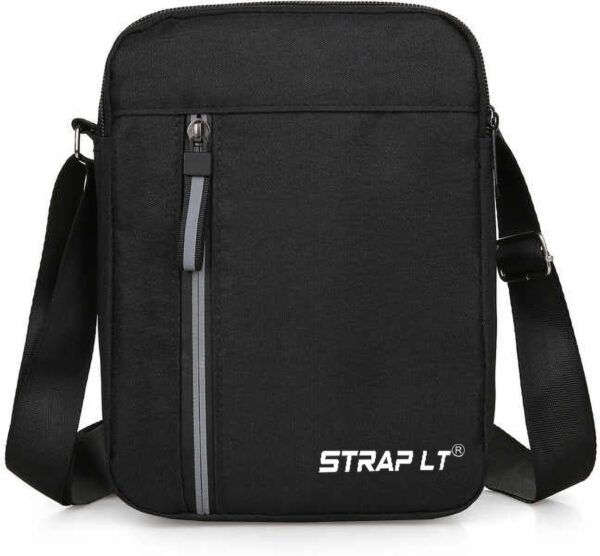 StrapLt Polyester Sports Sling Bag for Men & Women (Black)