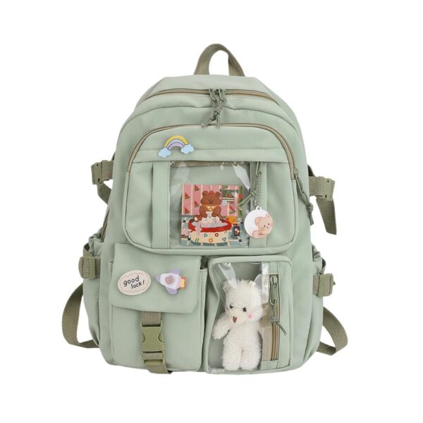 XForce Plaza Cute Backpacks Waterproof Multi-Pocket Nylon School Backpack for Student Female Girls Kawaii Laptop School Bag