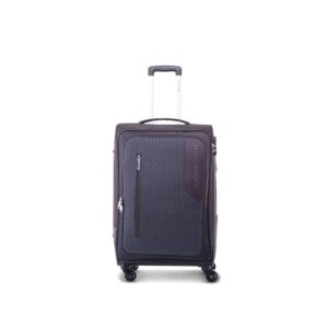 Kamiliant by American Tourister Kam Kojo 79 Cms Large Check-in Polyester Soft Sided 4 Wheels 360 Degree Rotation Luggage/Speed_Wheel Suitcase/Trolley Bag (Grey), Trolley Bags for Travel