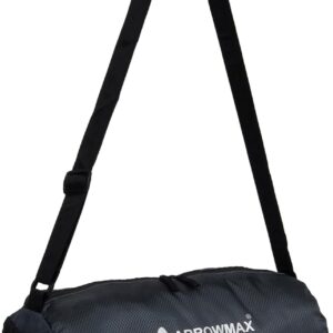 ArrowMax Gym Bag Duffle Bag Sports Bag for Men Women Light Weight Shoe Carry Bag Strap (Black, Kit Bag)