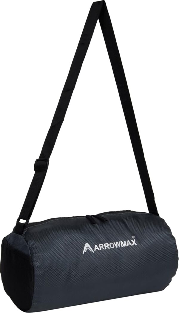 ArrowMax Gym Bag Duffle Bag Sports Bag for Men Women Light Weight Shoe Carry Bag Strap (Black, Kit Bag)