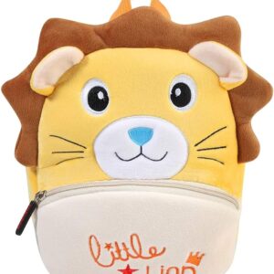 DZert Cutie Lion Kids School Bag Soft Plush Cartoon Velvet Animal Backpacks Cartoon, Picnic, Nursery, Preschool Boys/Girls/Baby (2 to 6 Years)