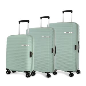 American Tourister Liftoff Spinner 3 Pc Set- Small, Medium and Large Polypropylene Hardshell Sided Double Wheel Spinner Luggage/Suitcase/4 Wheel Inline Trolley Bag (Seafoam Blue), H-79 Centimeters