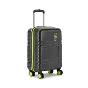 Safari Zany 55 Cms Small Cabin Polycarbonate Hardsided 8 Wheels Luggage/Speed_Wheel Suitcase/Trolley Bag with TSA Lock (Black)