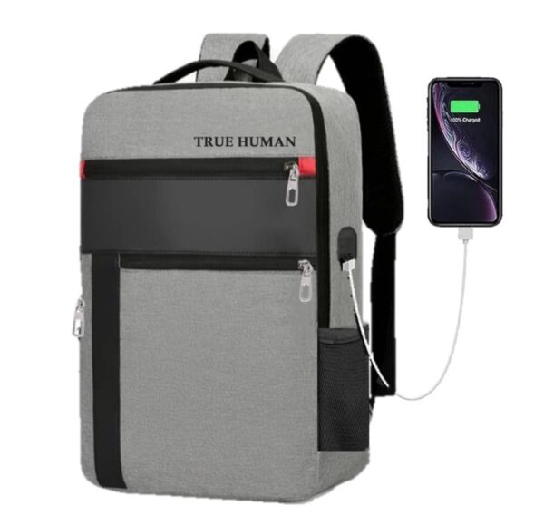 TRUE HUMAN EMPEROR®Multi-purpose backpack With USB charging Port Laptop,office,college,travel bag for men and women (TEAM)