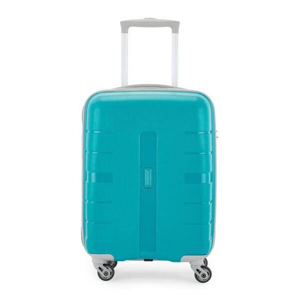 Aristocrat Nexon Strolly 55 Cm 360° | Spinner Trolley Bag, Suitcase For Travel, 4 Wheel Luggage For Men And Women, Polypropylene Hard Side Cabin And Check In Bag (Teal Blue, Small)