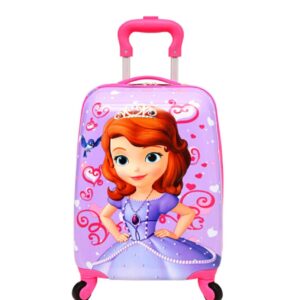 LAFILLETTE Kid’s Polycarbonate Exclusive Printed Pattern Smart Trolley Bag Cabin Luggage(Purple)